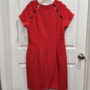 NWT Alberto Makali Dress Sz 14 Red Pica Boo Cut Outs Cutouts Zipper